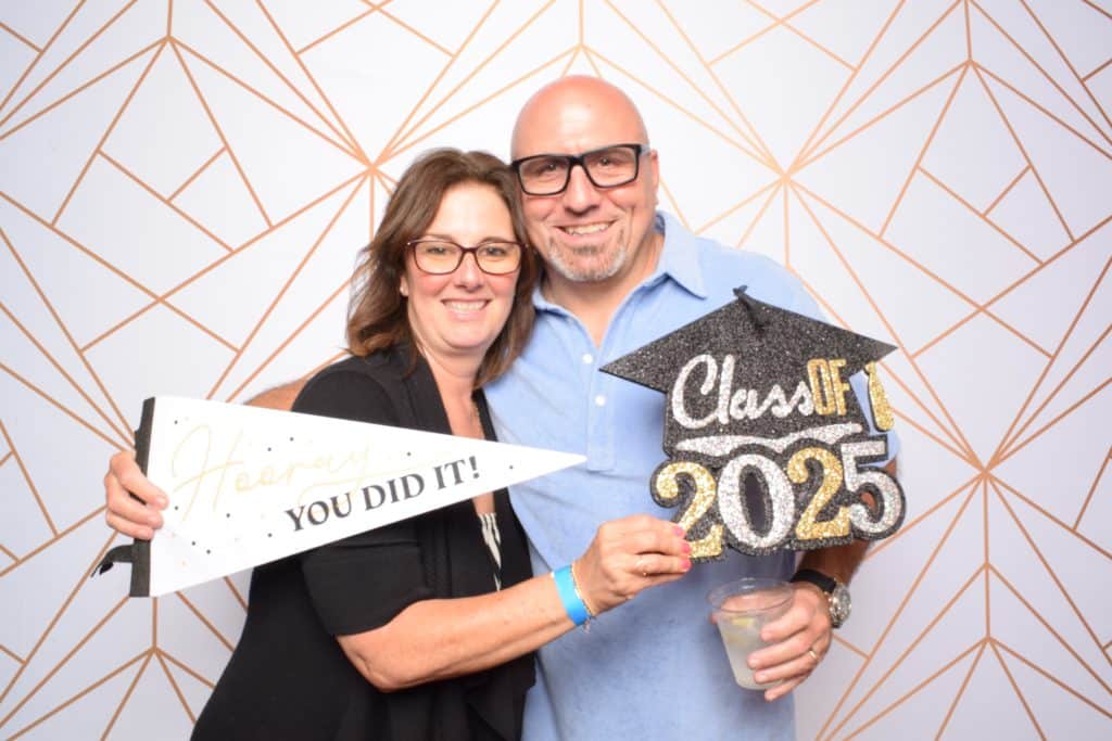 Guests celebrating at a real 29PM photo booth event