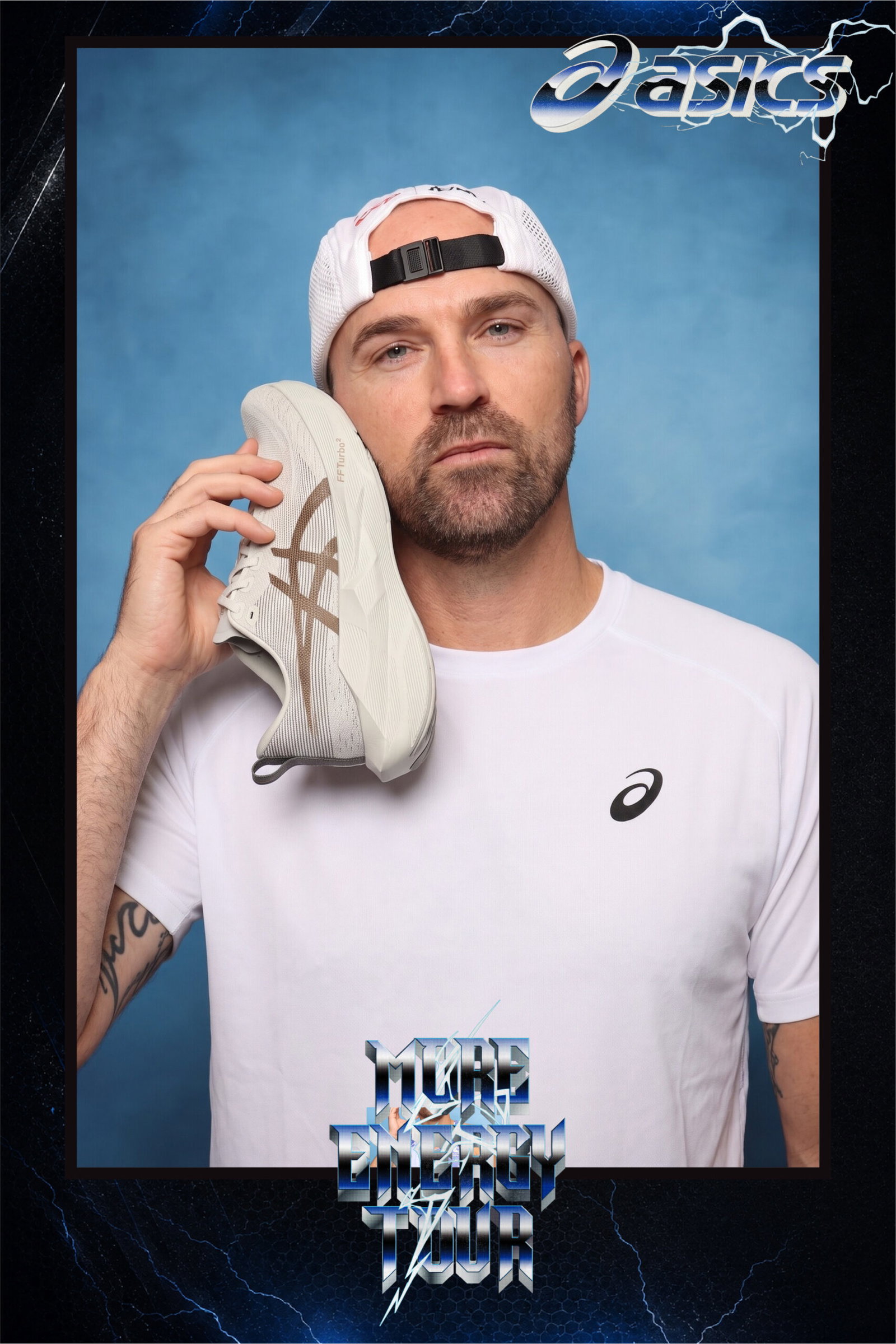 ASICS athlete portrait created at a 29PM photo booth experience
